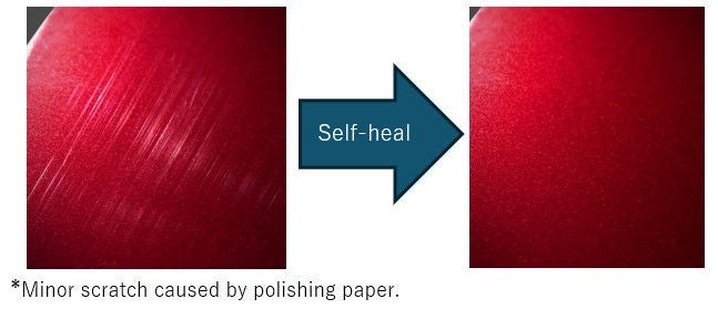Self-healing properties of the protective layer