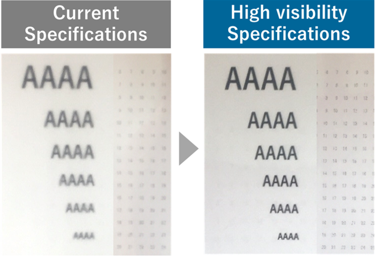 A comparison photo shows that the improved cover tape outperforms our standard one in terms of transparency.
