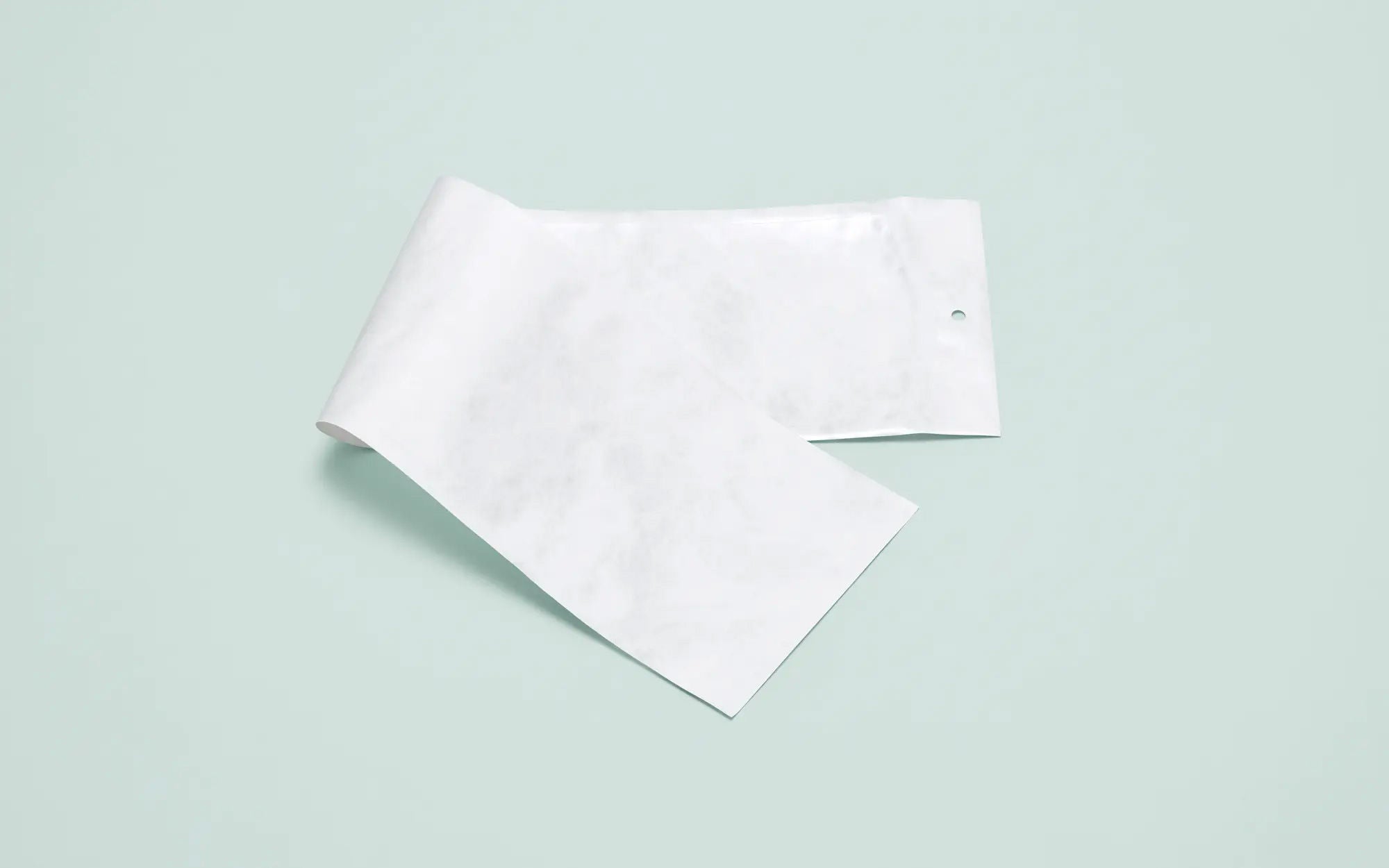 Flat rectangular sterilization pouch showing an easy, clean peel surface