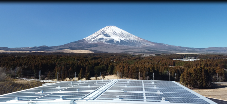 Mount Fuji overlooks Shizuoka plant using DNP Green Aseptic non-heated water sterilization for tea