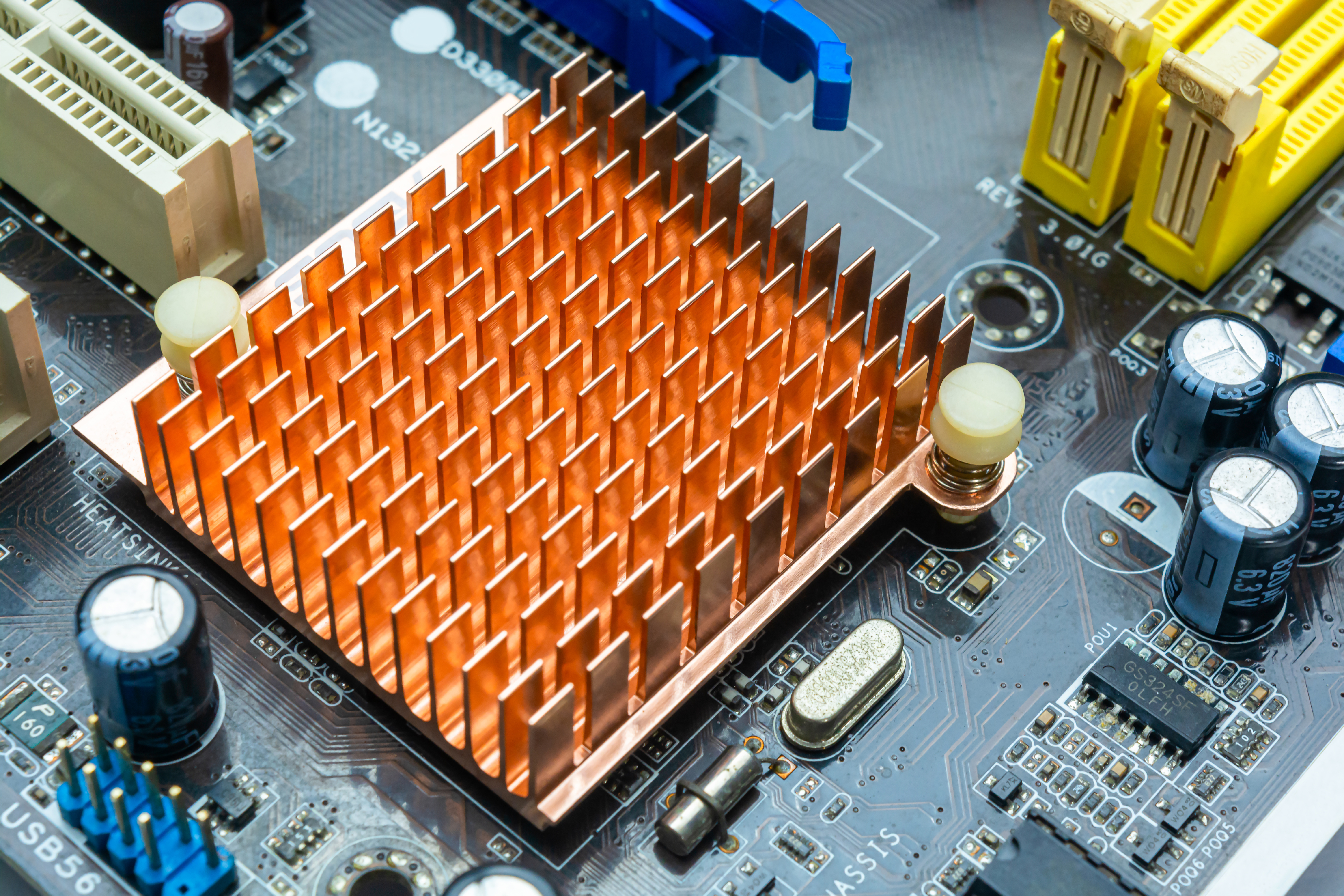 An example of a heat sink installation 
