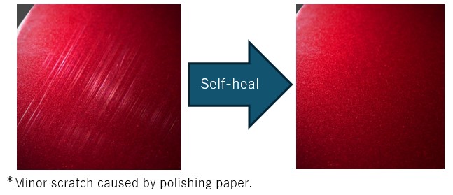 Self-healing properties of the protective layer
