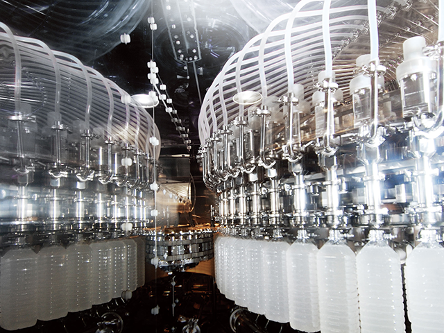 Aseptic filling systems for PET bottles