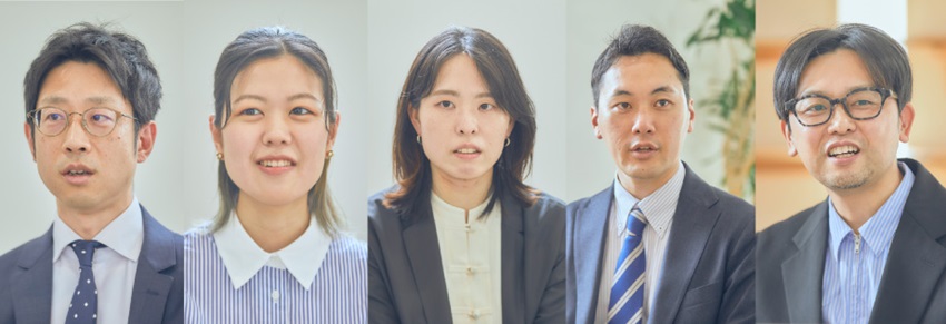 Kosuke Nakai, Hinako Nakamura, Eri Shima, Yuki Egawa and Rempei Goto from left to right